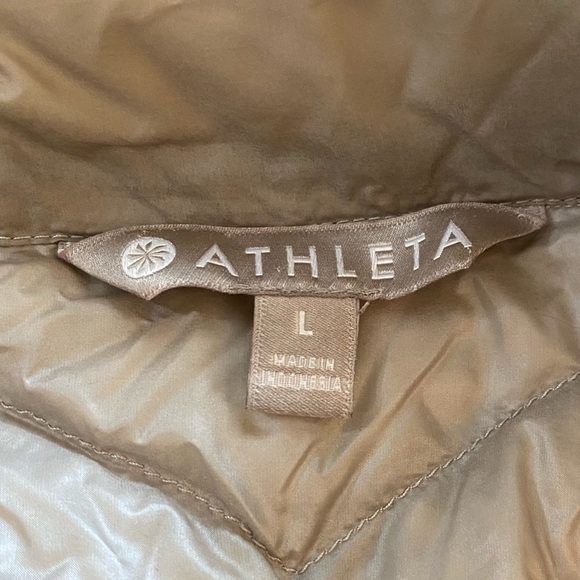 Athleta Banner Peak Down Jacket, Dove Grey Champagne, Size Large EUC - Picture 11 of 11